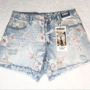 Rewash Women Floral Vinny Denim Shorts